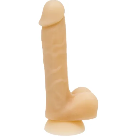 Фаллоимитатор с памятью формы на присоске ADDICTION — DAVID 8″ Silicone Dong, виброшарик в подарок