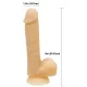 Фаллоимитатор с памятью формы на присоске ADDICTION — DAVID 8″ Silicone Dong, виброшарик в подарок