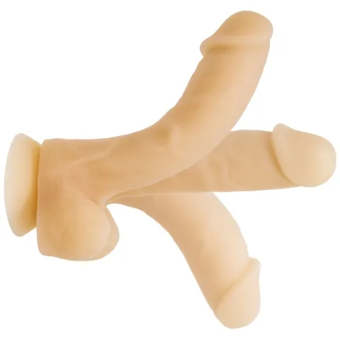 Фаллоимитатор с памятью формы на присоске ADDICTION — DAVID 8″ Silicone Dong, виброшарик в подарок