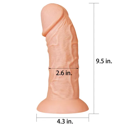 Фалоімітатор - King-Sized Realistic Curved Dildo 9.5