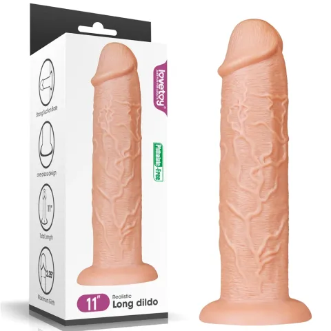 Фаллоимитатор — реалистичный длинный дилдо размера «King-Size», 11 дюймов, телесного цвета