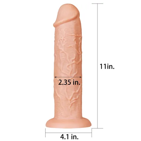Фаллоимитатор — реалистичный длинный дилдо размера «King-Size», 11 дюймов, телесного цвета