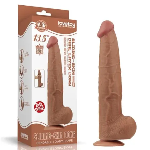 Фалоімітатор - Sliding-Skin Dual Layer Dong 13.5