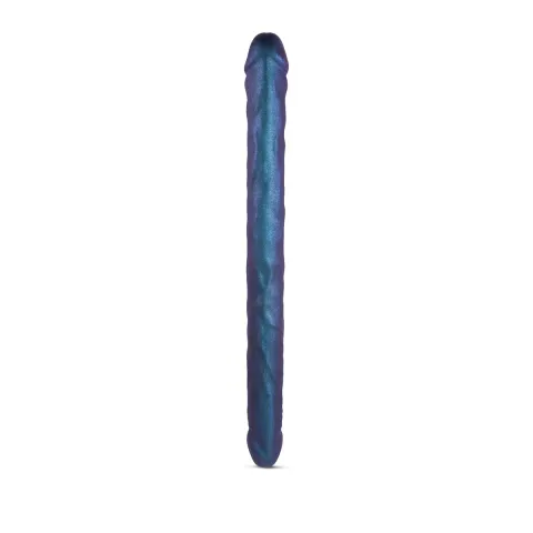 Двойной фаллоимитатор Strap-On-Me DOUBLE DONG REALISTIC DILDO — SNAKY METALLIC COLOR