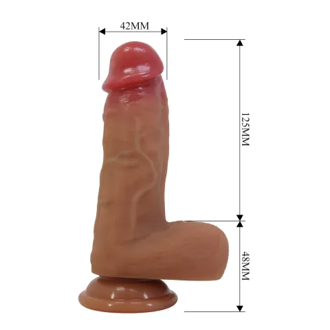 Фалоімітатор PRETTY LOVE Curtis 6.8 Super Soft Liquid Silicone Dildo