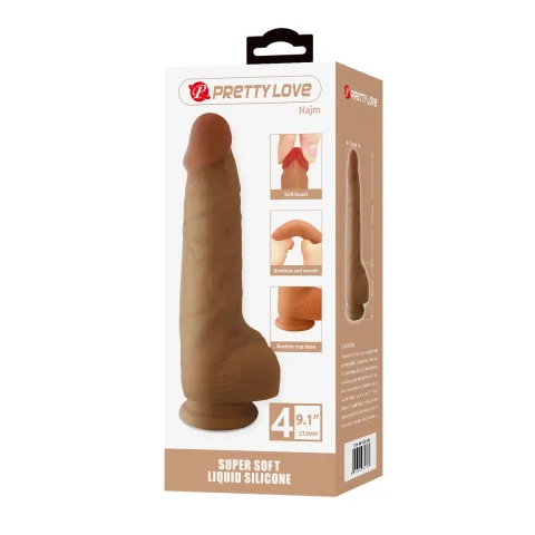 Фалоімітатор - Pretty Love Najm 9.1 Super Soft Liquid Silicone Dildo