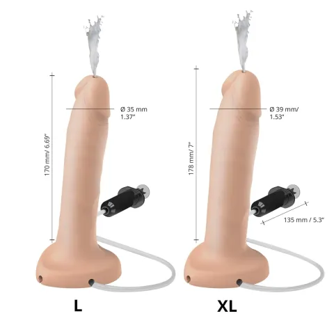 Фаллоимитатор со сквиртингом Strap-On-Me Squirting Cum Dildo Realistic Flash, диам. 3,9 см, силикон