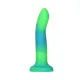 Светящийся в темноте фаллоимитатор ADDICTION Rave 8″, Glow in the Dark Dildo Blue Green, 20,3 см