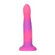 Светящийся в темноте фаллоимитатор ADDICTION Rave 8″, Glow in the Dark Dildo Pink Purple, 20,3 см