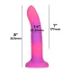 Светящийся в темноте фаллоимитатор ADDICTION Rave 8″, Glow in the Dark Dildo Pink Purple, 20,3 см