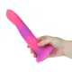 Светящийся в темноте фаллоимитатор ADDICTION Rave 8″, Glow in the Dark Dildo Pink Purple, 20,3 см
