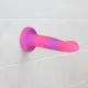 Светящийся в темноте фаллоимитатор ADDICTION Rave 8″, Glow in the Dark Dildo Pink Purple, 20,3 см