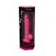 Фалоімітатор SilexD Johnny Pink Glow in the dark, двошаровий, силікон+Silexpan, діаметр 3,5см