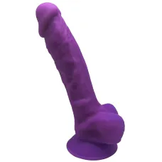 Фалоімітатор - Silexd Premium Silicone Dildo Model 1 Size 7, фіолетовий