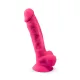 Фалоімітатор SilexD Tomas Pink (MODEL 1 size 9in), двошаровий, силікон + Silexpan, діаметр 4,9см