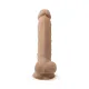 Фаллоимитатор SilexD Vetus Flesh (MODEL 1, размер 8 дюймов), двухслойный, силикон + Silexpan, диаметр 4,2 см