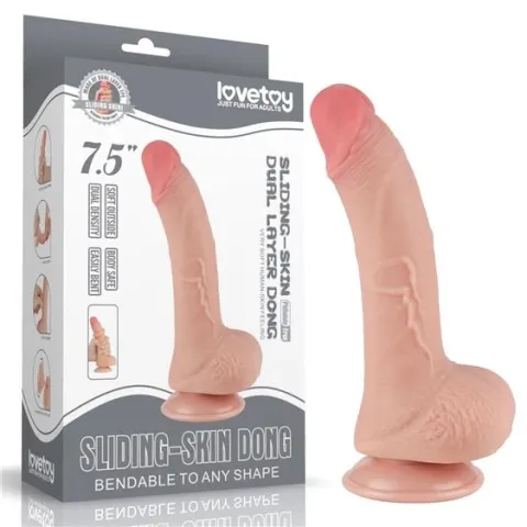 Фаллоимитатор — Sliding-Skin Dual Layer Dong 7,5