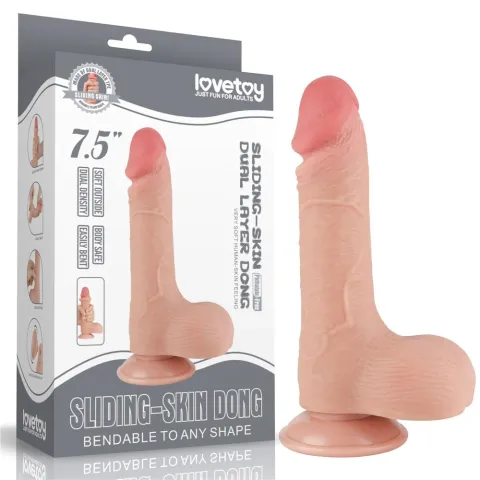 Фаллоимитатор — Sliding-Skin Dual Layer Dong 7,5