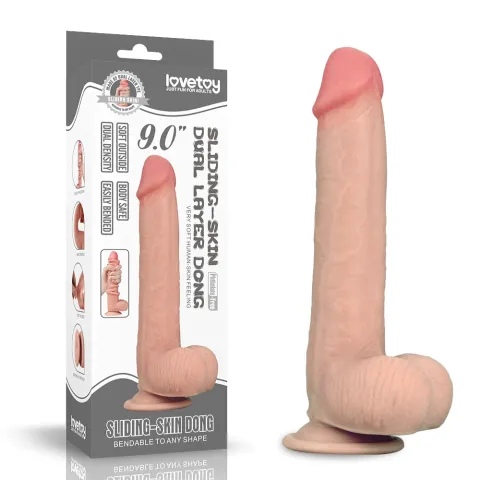 Фаллоимитатор — Sliding-Skin Dual Layer Dong 9
