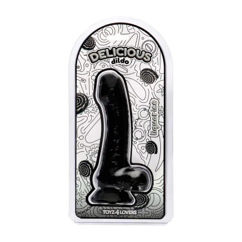 Фаллоимитатор с ароматом лакрицы — Toyz4lovers Delicious Dildo Liquorice, 18,5 см