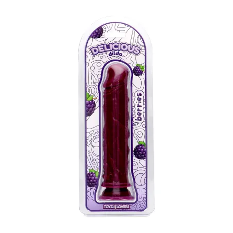 Фалоімітатор з ароматом ожини - Toyz4lovers Delicious Dildo Berries, 20 см