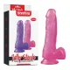 Фаллоимитатор с мошонкой — Jelly Studs Crystal Dildo Medium 7