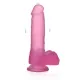 Фаллоимитатор с мошонкой — Jelly Studs Crystal Dildo Medium 7