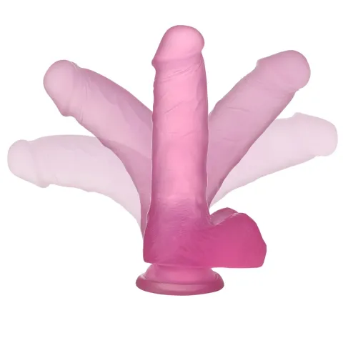 Фаллоимитатор с мошонкой — Jelly Studs Crystal Dildo Medium 7