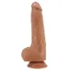 Фалоімітатор з мошонкою PRETTY LOVE - DRACO 9.2(233mm) Sliding Skin Series TPR, Suction base