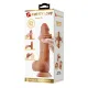 Фалоімітатор з мошонкою PRETTY LOVE - DRACO 9.2(233mm) Sliding Skin Series TPR, Suction base
