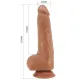 Фалоімітатор з мошонкою PRETTY LOVE - DRACO 9.2(233mm) Sliding Skin Series TPR, Suction base