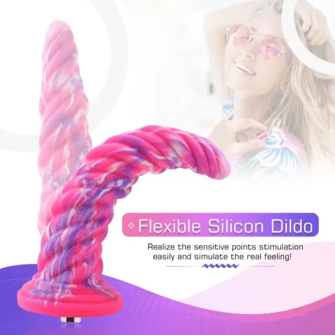Фантазийный фаллоимитатор 10,12″ для секс-машин Hismith Silicone Dildo rose Monster Series, KlicLok