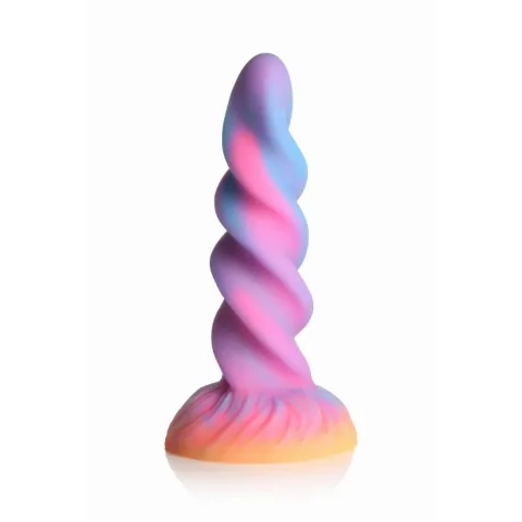 Фэнтезийный фаллоимитатор Creature Cocks Glow-in-the-Dark Unicorn Dildo, светящийся в темноте, 20,6 см