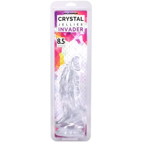 Фентезійний фалоімітатор Doc Johnson Crystal Jellies - Invader Dong 8.5 Inch - Clear