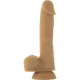 Гибкий фаллоимитатор на присоске ADDICTION — ANDREW 8″ Silicone Dong — Caramel, виброшарик в подарок