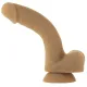 Гибкий фаллоимитатор на присоске ADDICTION — ANDREW 8″ Silicone Dong — Caramel, виброшарик в подарок