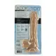 Гибкий фаллоимитатор на присоске ADDICTION — ANDREW 8″ Silicone Dong — Caramel, виброшарик в подарок