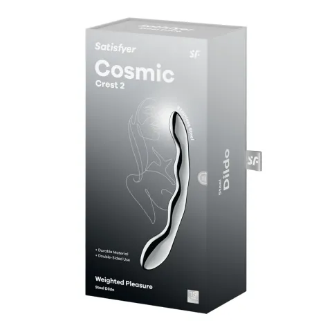 Металевий дилдо Satisfyer Cosmic Crest 2, двосторонній, можна нагрівати й охолоджувати