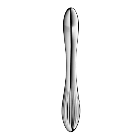 Металевий дилдо Satisfyer Pure Gravity 1, двосторонній, можна нагрівати й охолоджувати, 939 г