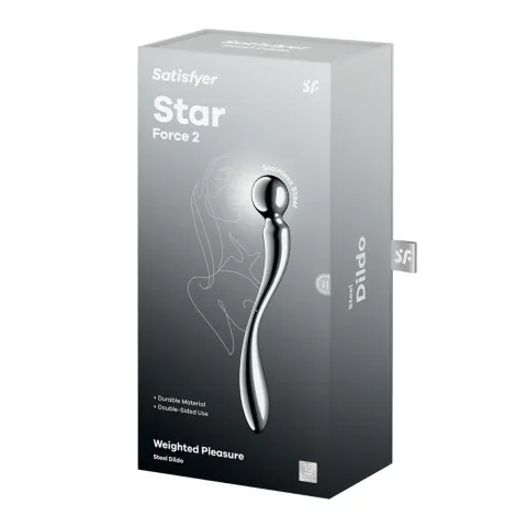 Металевий дилдо Satisfyer Star Force 2, двосторонній, можна нагрівати та охолоджувати