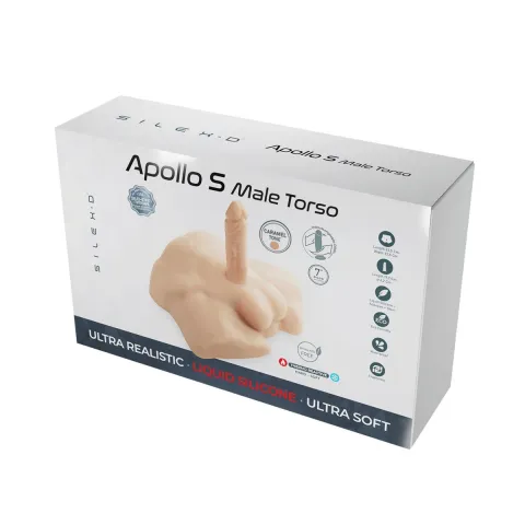Торс с фаллоимитатором на присоске SilexD Apollo S Male Torso Caramel