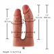 Двойной фаллоимитатор для секс-машин Hismith Silicone Double Penetrator Dildo, система KlicLok