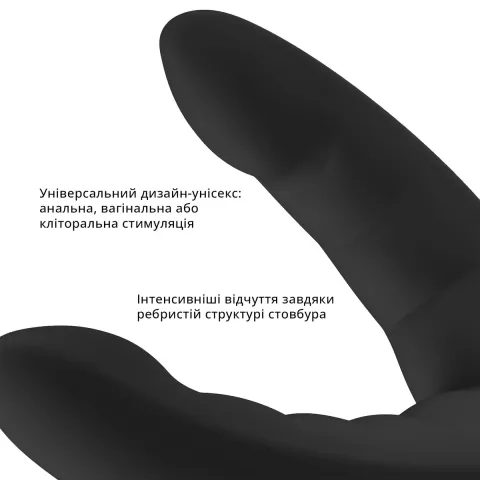 Двойной фаллоимитатор Fun Factory RYDE black, гибкие стержни, присоска