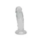 Прозорий фалоімітатор Alive Jelly Dildo Majestic, TPE, присоска, діаметр 3,7 см, довжина 14,7 см