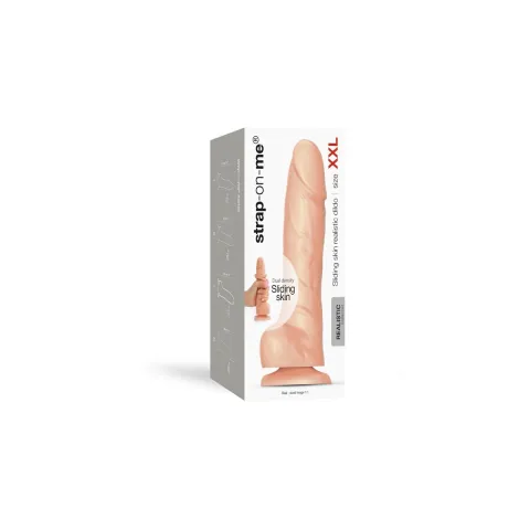Реалистичный фаллоимитатор Strap-On-Me Sliding Skin Realistic Dildo Vanille XXL с эффектом подвижной кожи