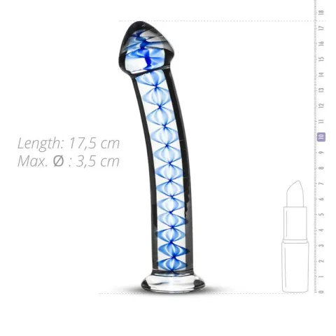 Стеклянный фаллоимитатор Gildo Glass Dildo No. 4, для точки G и простаты
