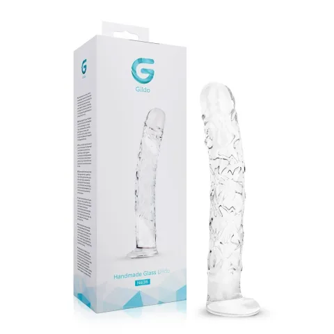 Стеклянный дилдо с текстурой Gildo No 36