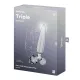 Трехсторонний стеклянный дилдо Satisfyer Triple Crystal 1 Transparent