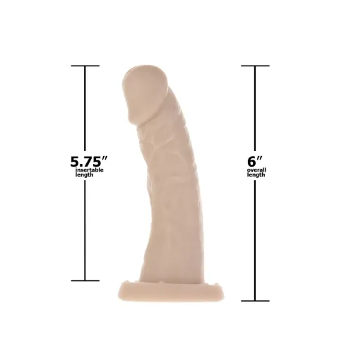 Изогнутый фаллоимитатор на присоске ADDICTION — Edward 6″ Curved Dong, виброшарик в подарок