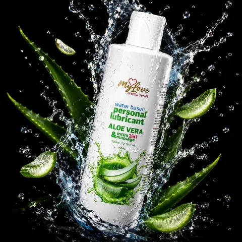 Смазка и массажный гель «2 в 1» — MyLove Aroma Series Intim & Massage с алоэ вера, 300 мл